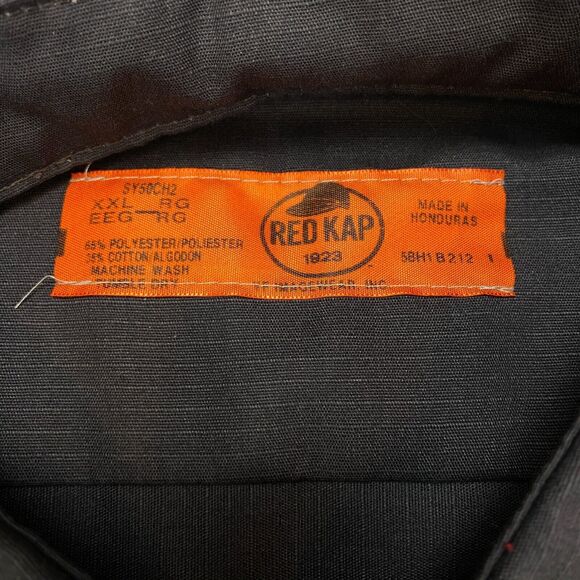 Red Kap Rip Stop Work Shirt Men's 2XL Gray Chest Pocket Durable Button Down - Picture 5 of 15